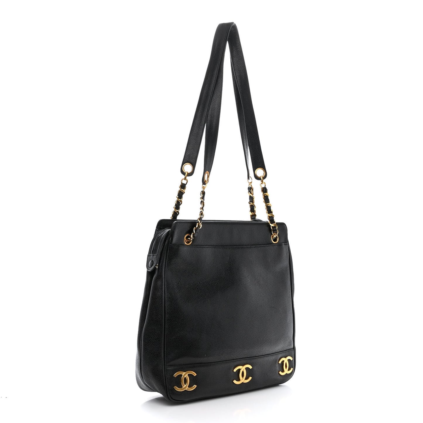 Caviar CC Shoulder Bag Black