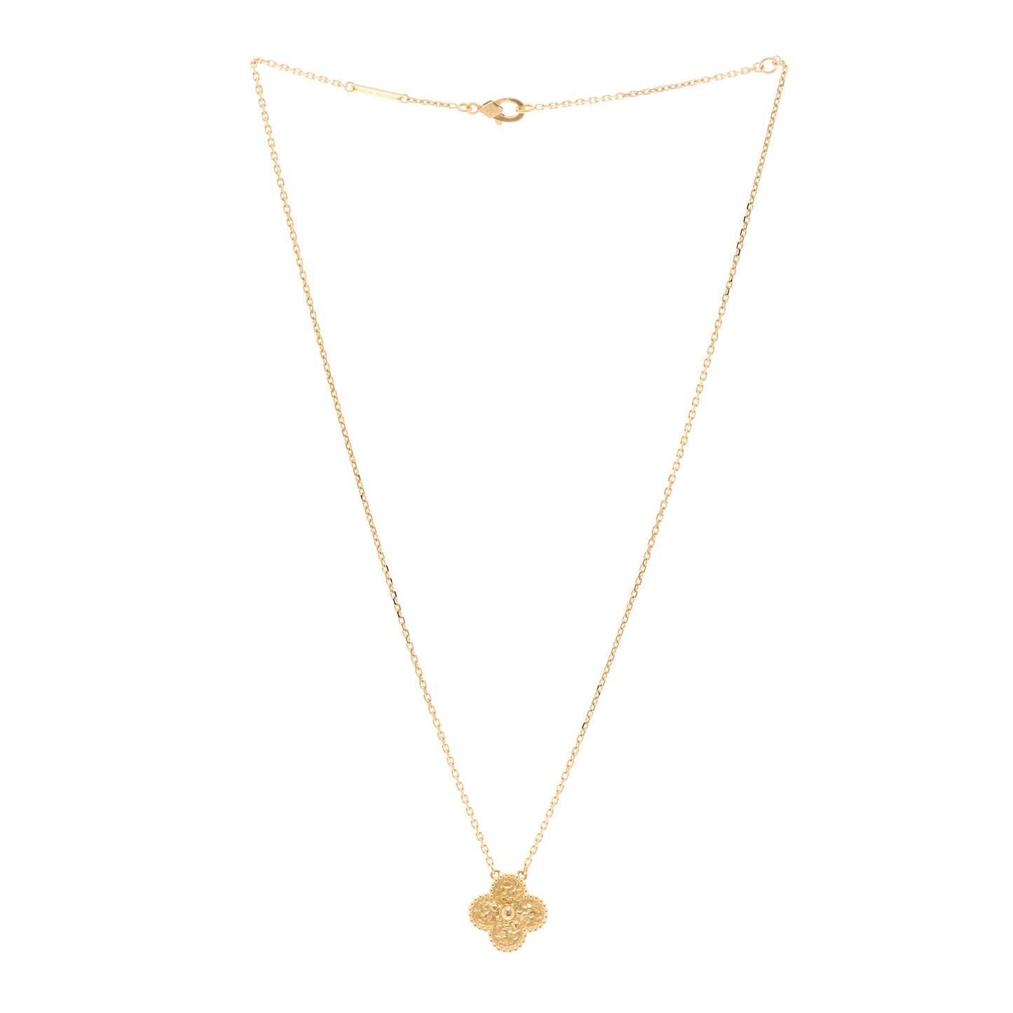 18K Yellow Gold Vintage Alhambra Pendant Necklace