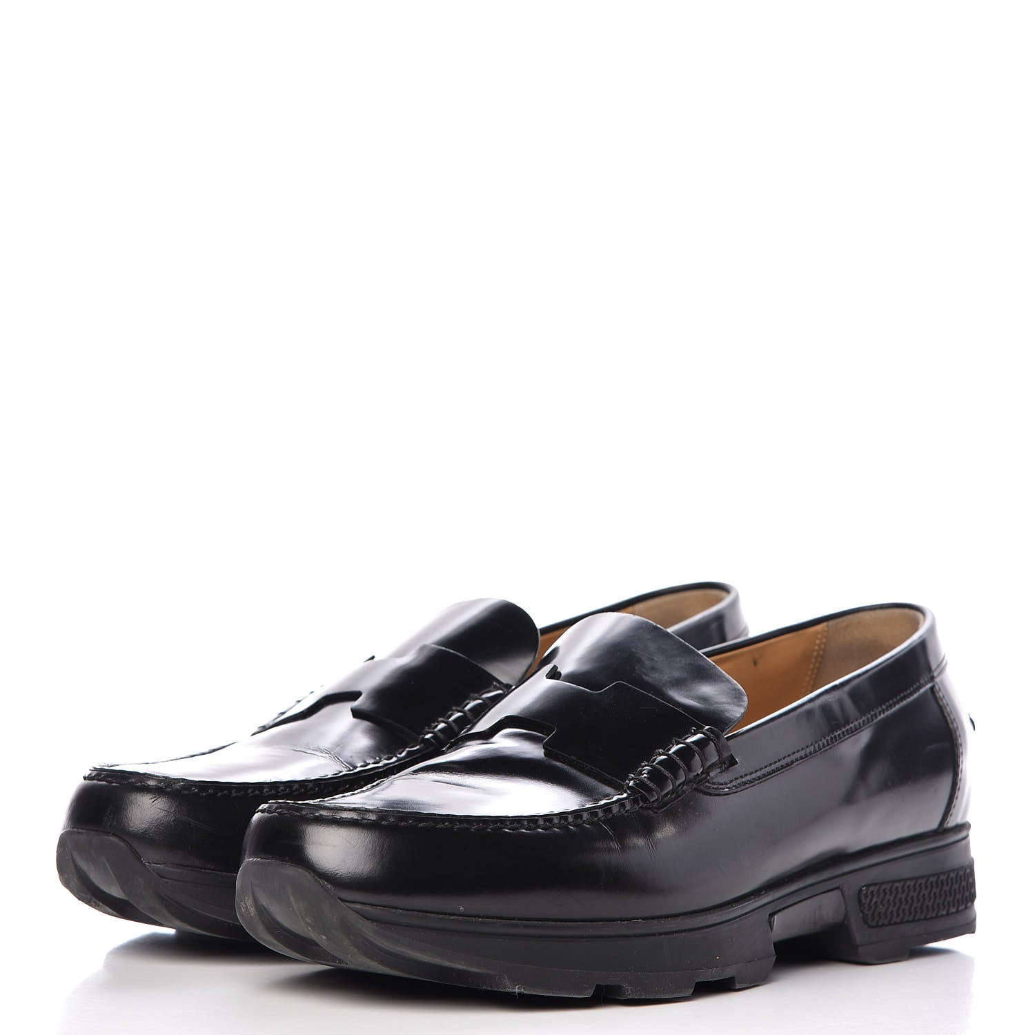 Hermes Tuscan Calfskin Opus Moccasin Loafers 42 Black 3 of 15