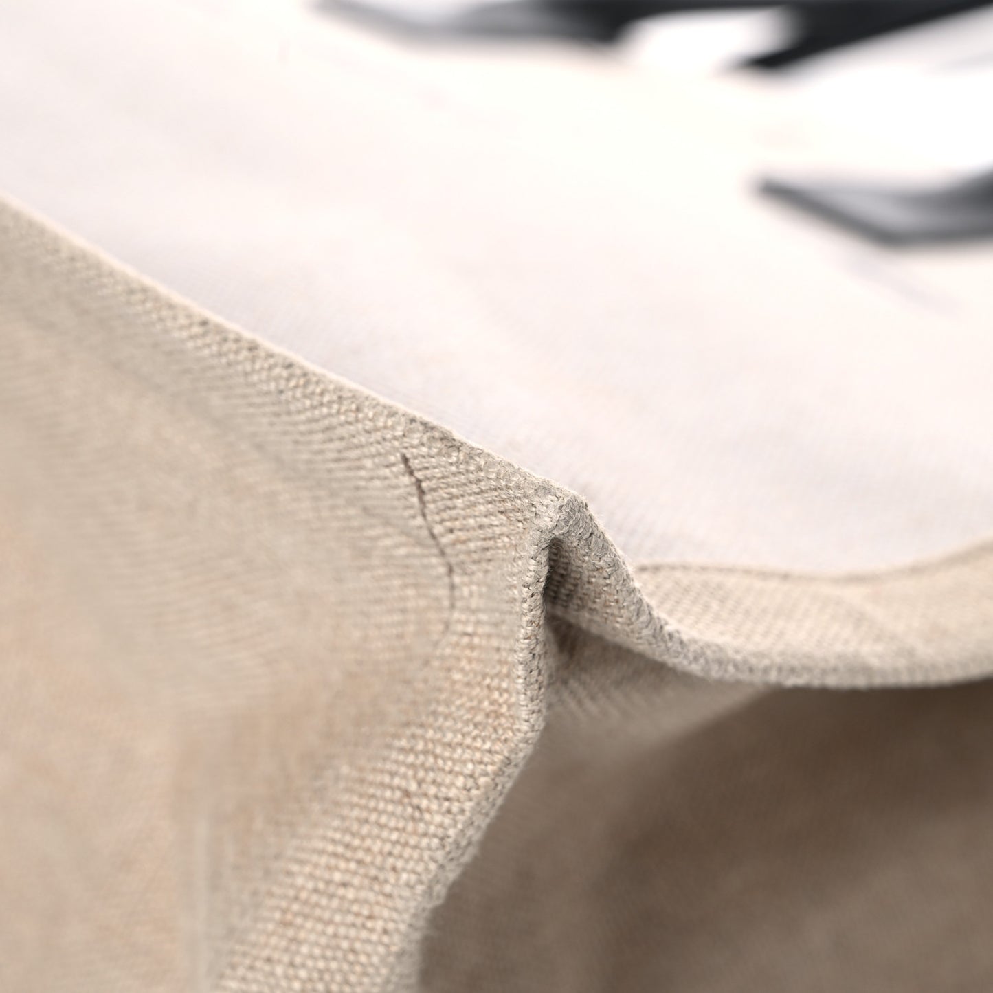 Linen Calfskin Rive Gauche Tote Optic White