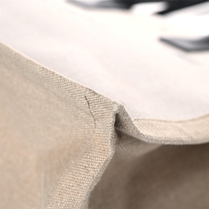 Saint Laurent Linen Calfskin Rive Gauche Tote Optic White 8 of 15