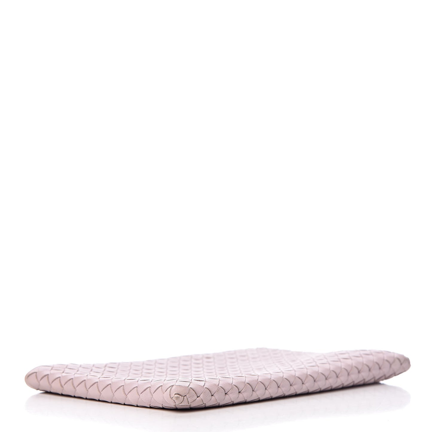 Nappa Intrecciato Flat Zip Pouch Antique Rose