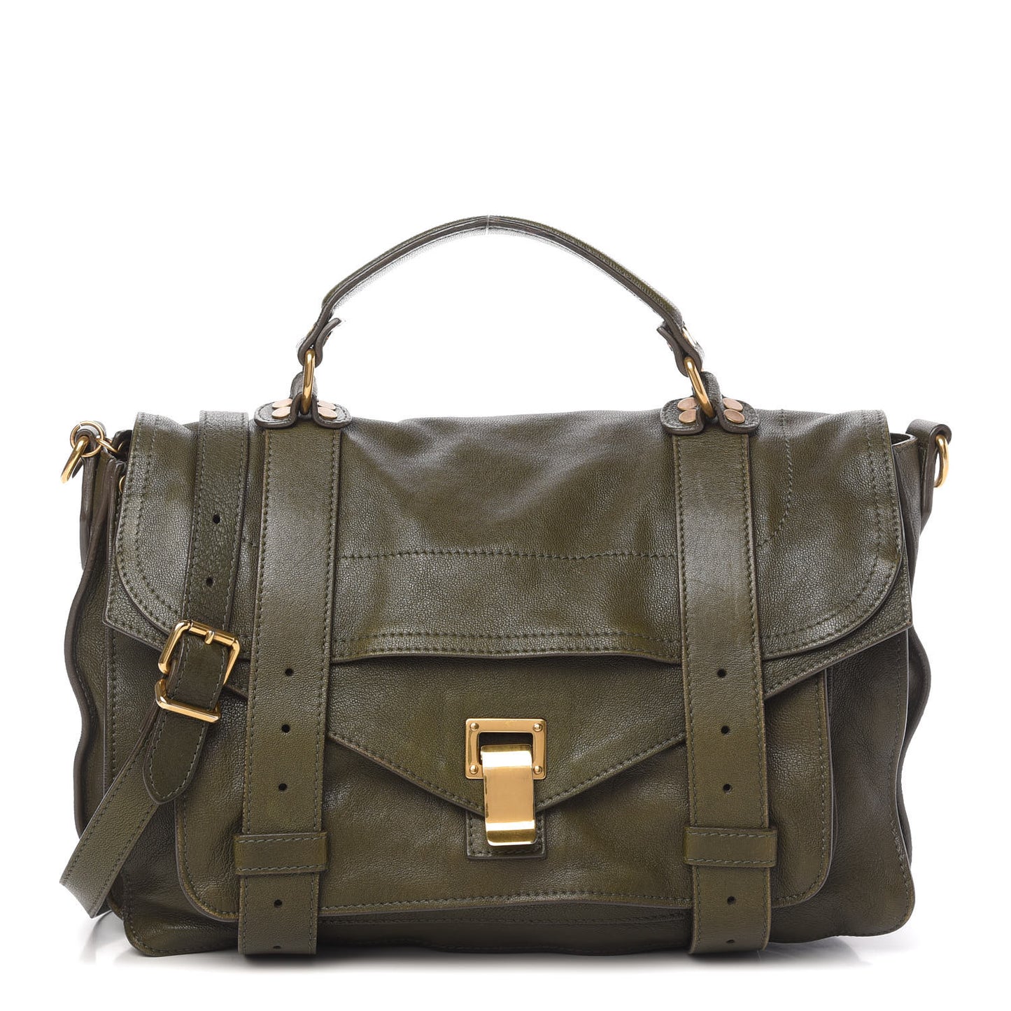 Lambskin Medium PS1 Satchel Military