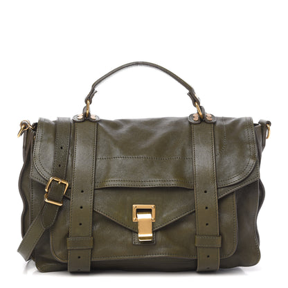Proenza Schouler Lambskin Medium PS1 Satchel Military 1 of 14