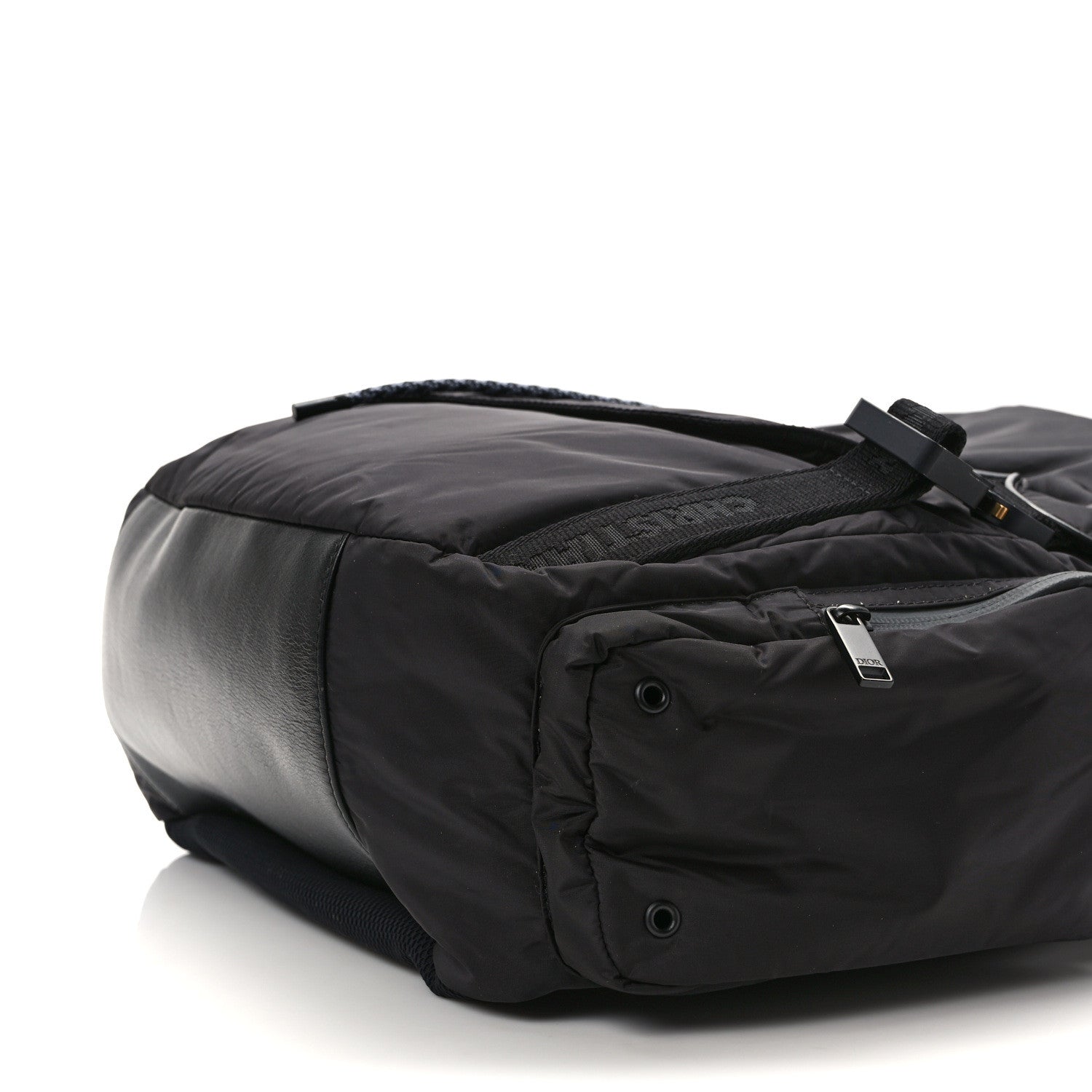 Christian Dior Nylon Saddle Backpack Black 8 of 10