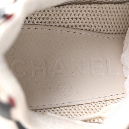 Chanel Vinyl Calfskin Suede Womens CC Sneakers 36.5 Multicolor 8 of 10