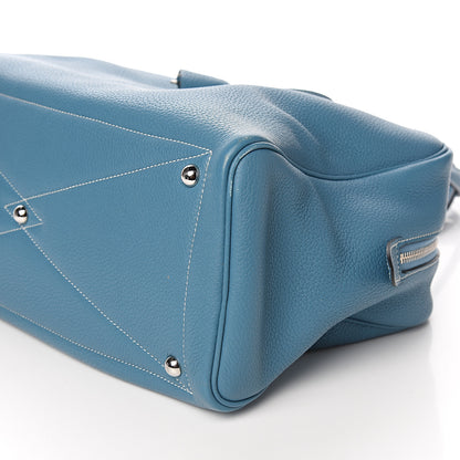 Hermes Taurillon Clemence Victoria II 35 Blue Jean 8 of 10
