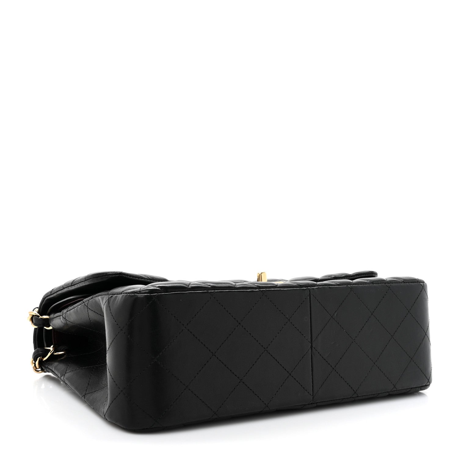 Chanel Lambskin Quilted Jumbo Double Flap Black 4 of 12