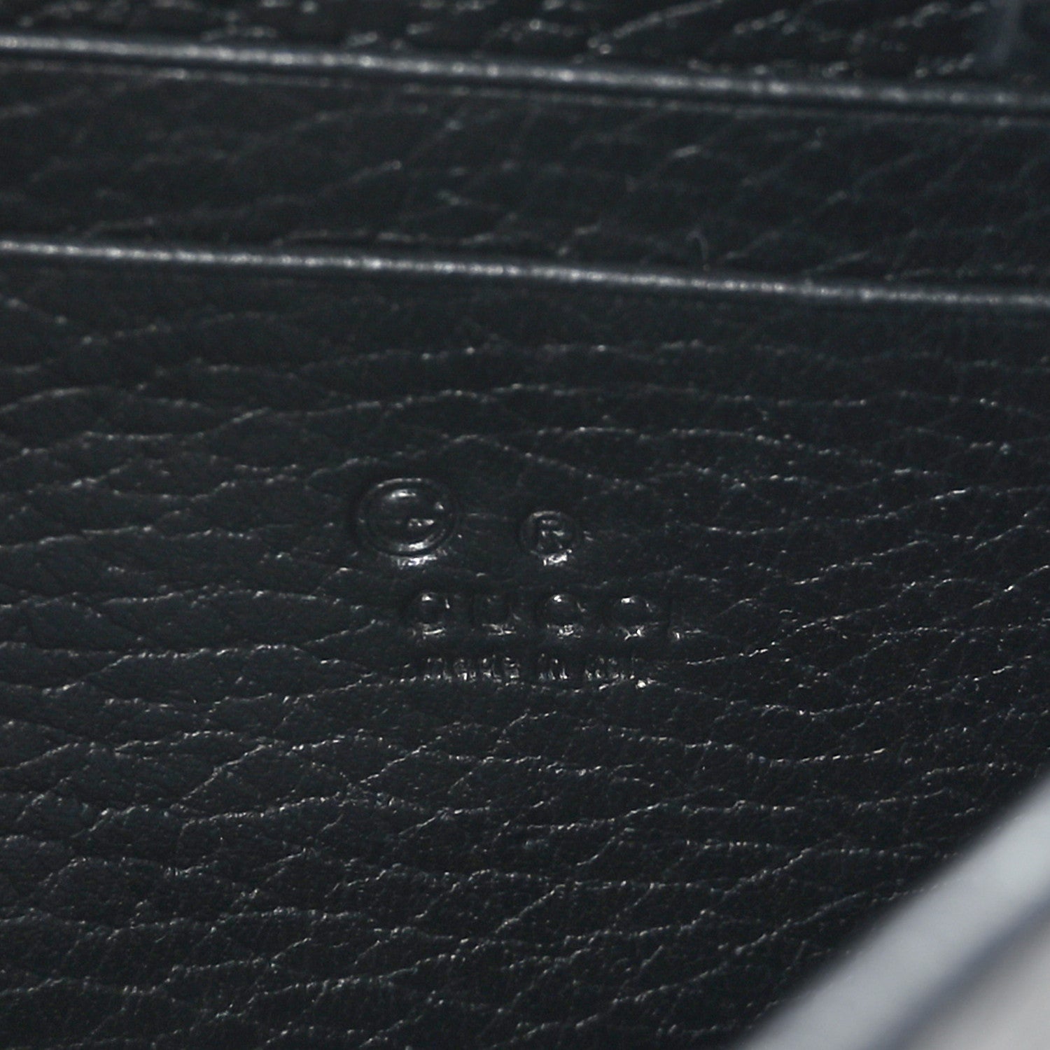 Gucci Dollar Calfskin Interlocking G Chain Wallet Black 6 of 8