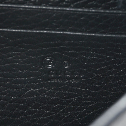 Gucci Dollar Calfskin Interlocking G Chain Wallet Black 6 of 8