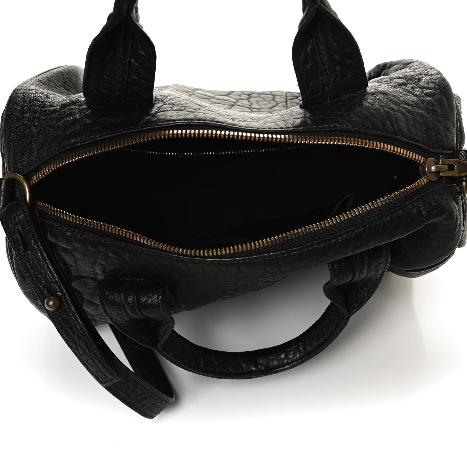Alexander Wang Pebbled Lambskin Rocco Black Antique Brass Hardware 5 of 11