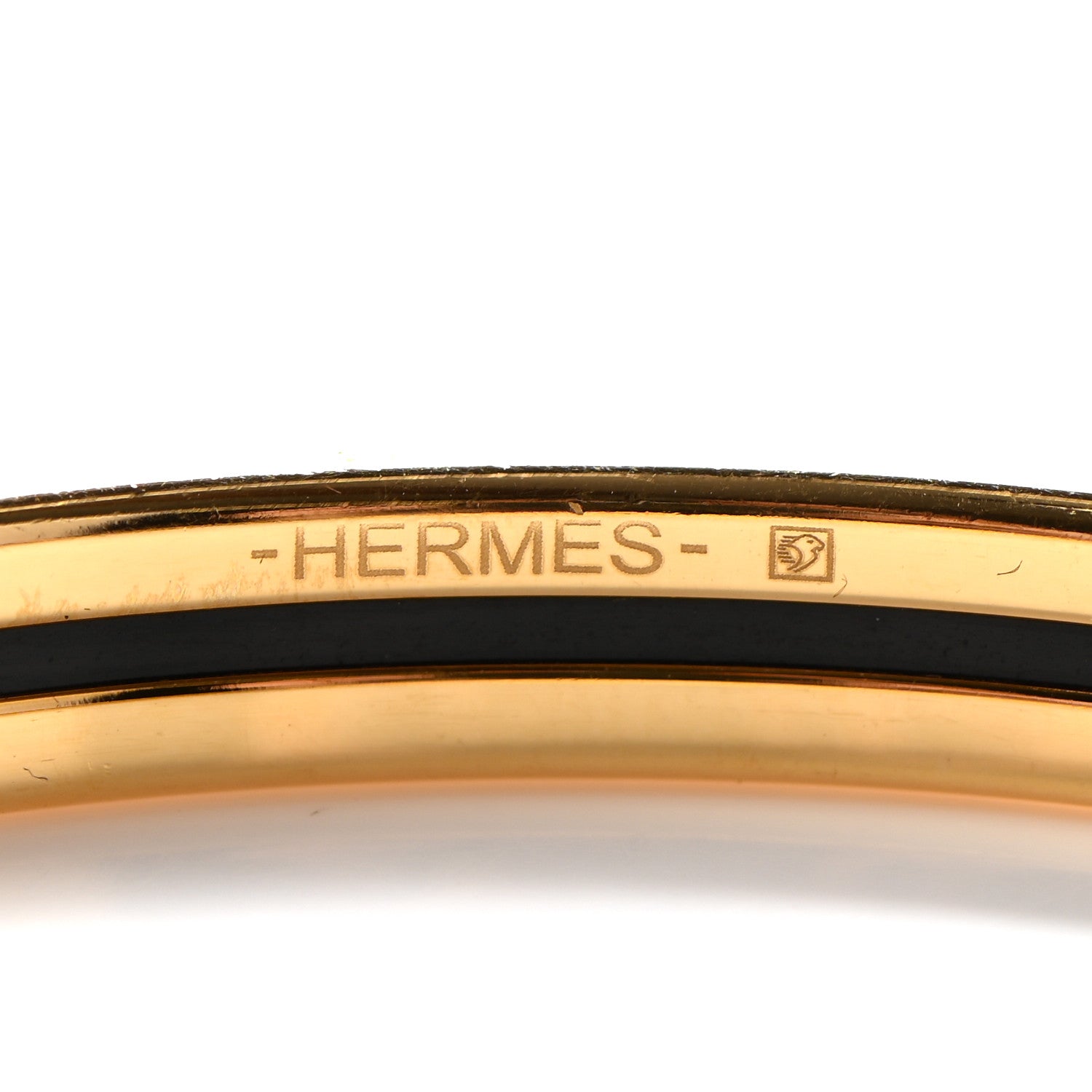 Hermes Enamel Printed Extra Narrow Dot Pop Bracelet 62 Beige Blue 5 of 5