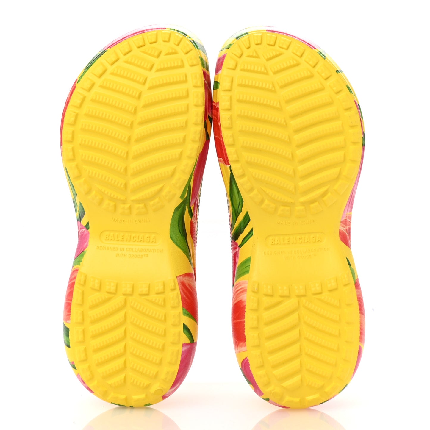 X CROCS Rubber Tulip Print  Womens Pool Slides 38 Multicolor