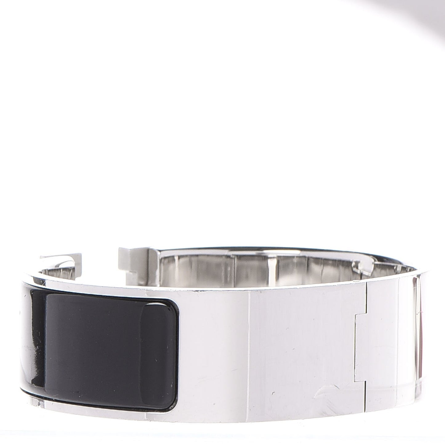 Enamel Wide Clic Clac H Bracelet GM Black