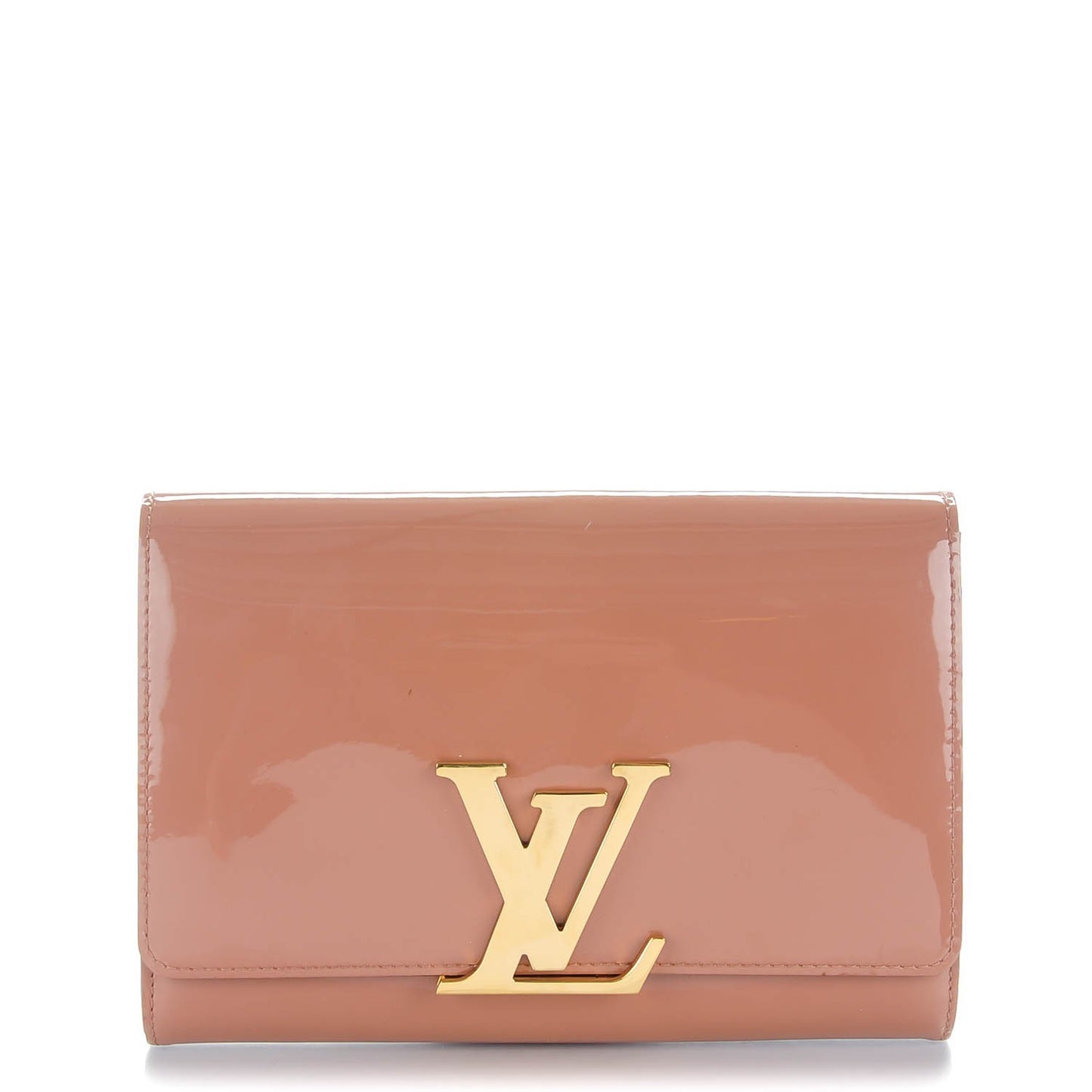 Patent Louise Clutch Rose Velours