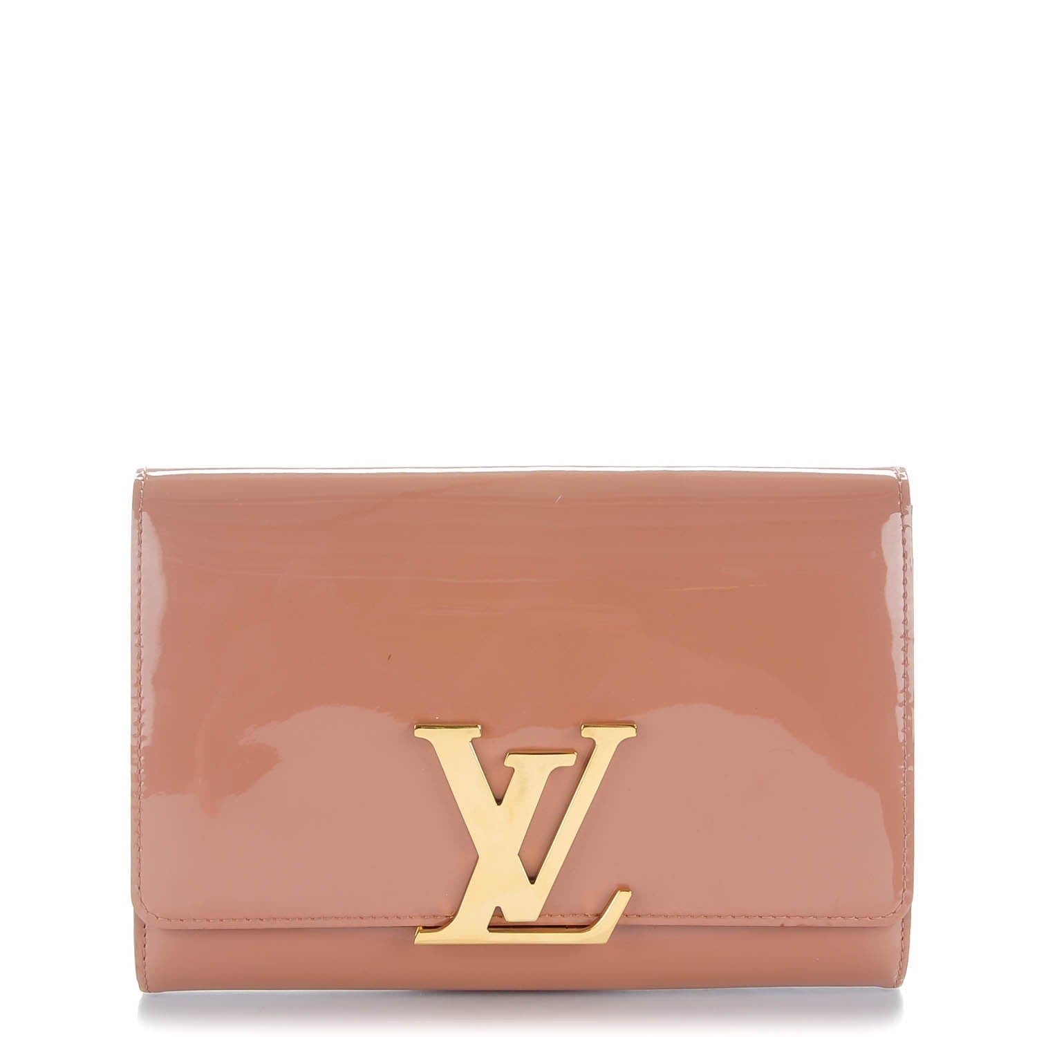 Louis Vuitton Patent Louise Clutch Rose Velours 1 of 6