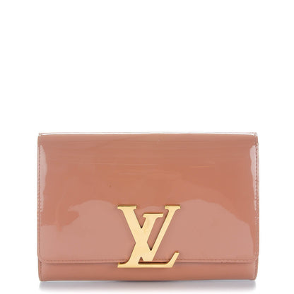 Louis Vuitton Patent Louise Clutch Rose Velours 1 of 6