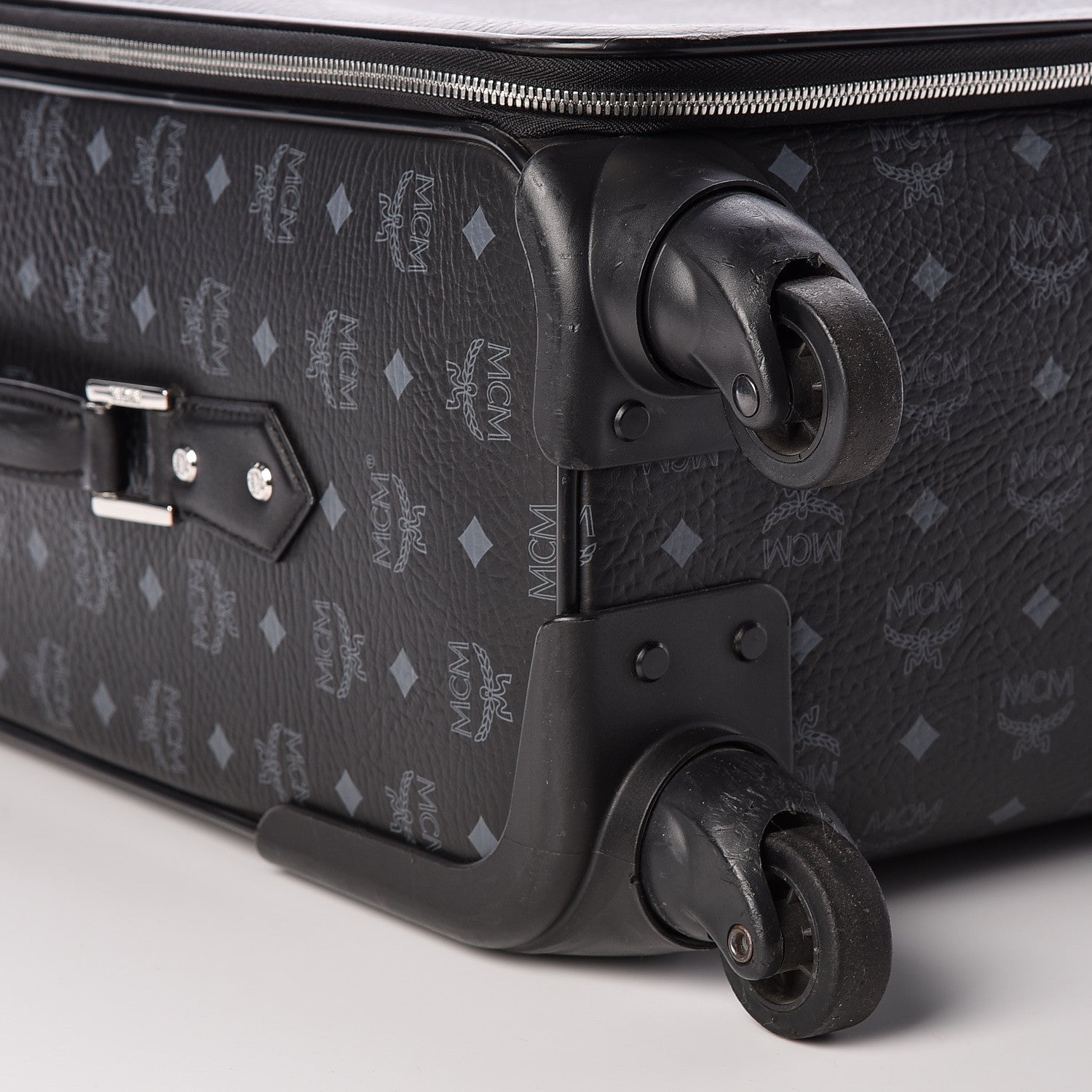 MCM Visetos Small Traveler Trolley Whelled Suitcase Black 8 of 21