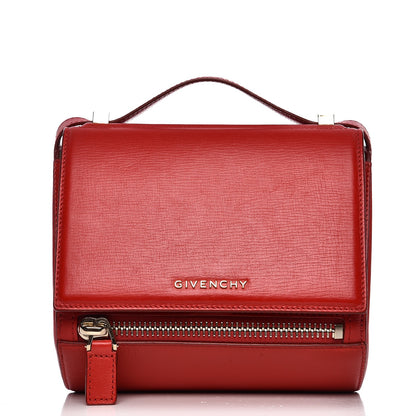 Givenchy Textured Calfskin Mini Pandora Box Crossbody Bag Red 1 of 8