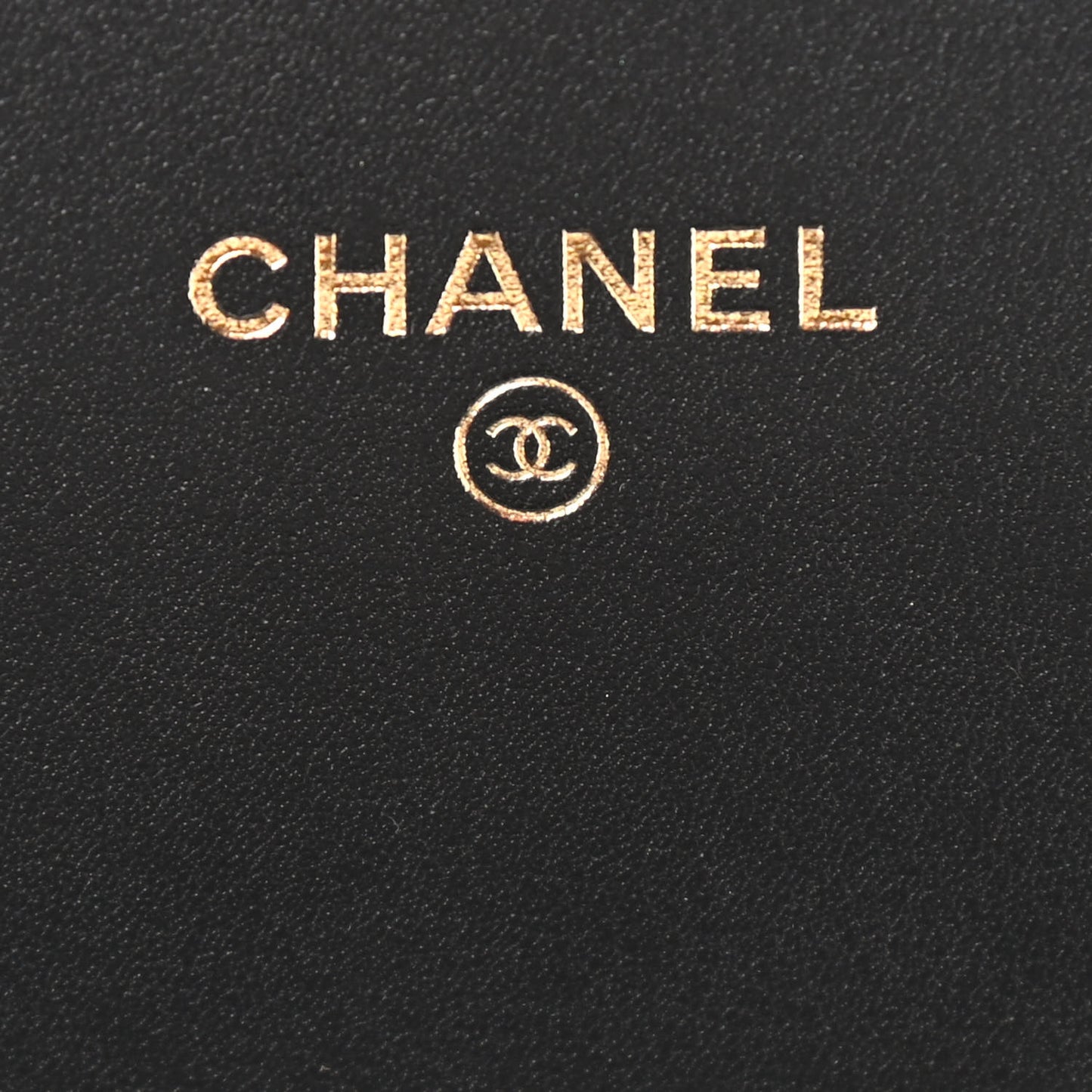 Calfskin Quilted Enchained Wallet On Chain WOC Black