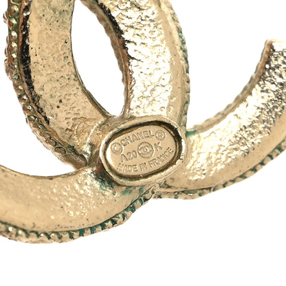 Chanel Crystal CC Earrings Light Gold 4 of 4