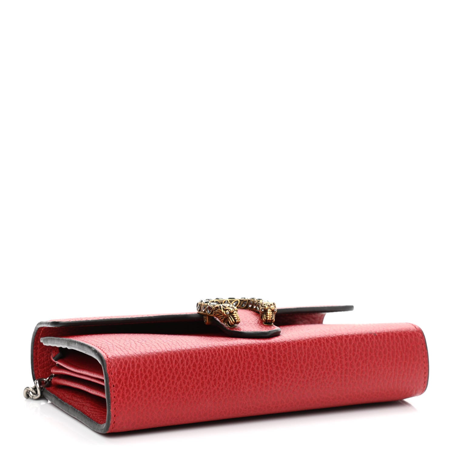 Gucci Calfskin Mini Dionysus Chain Wallet Hibiscus Red 4 of 11