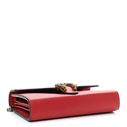Gucci Calfskin Mini Dionysus Chain Wallet Hibiscus Red 4 of 11