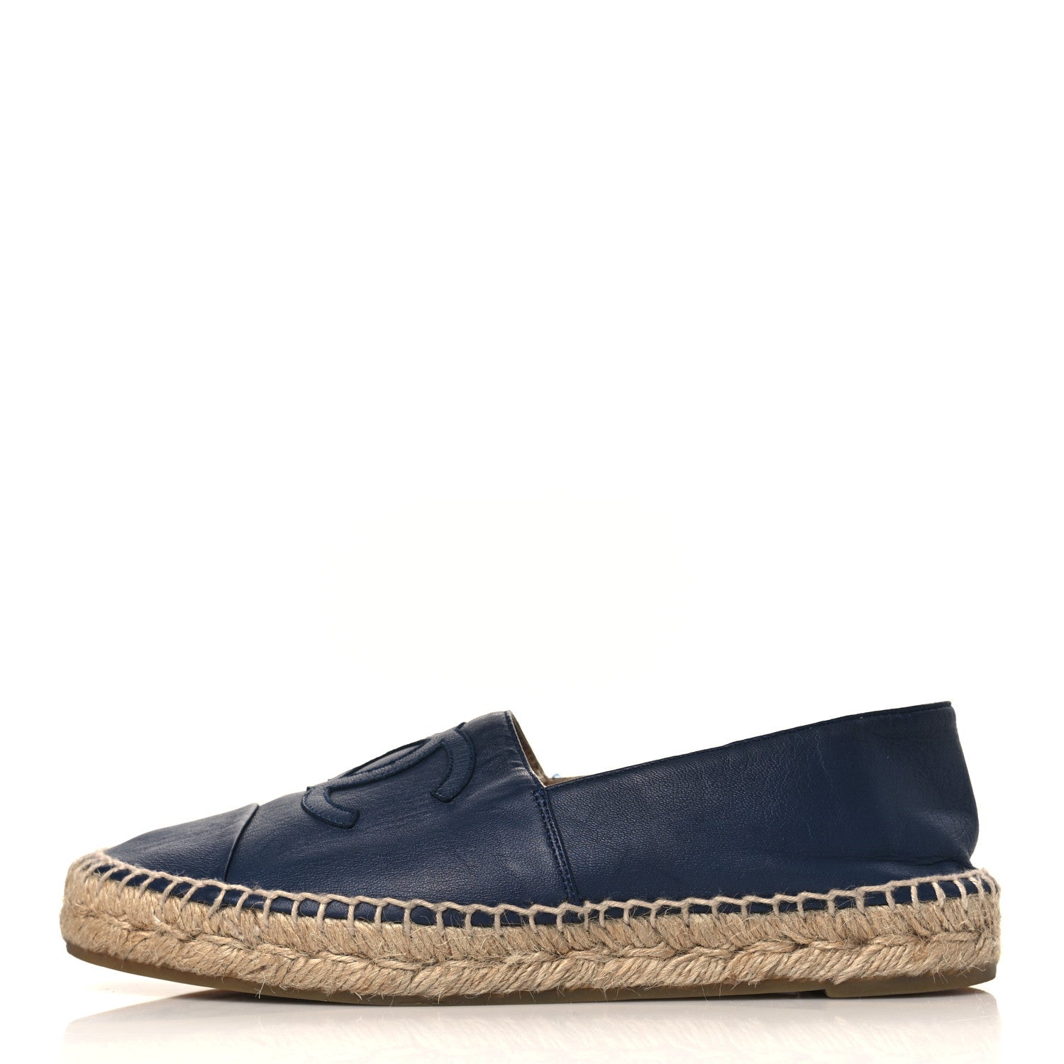 Chanel Lambskin CC Espadrilles 38 Dark Navy 1 of 11