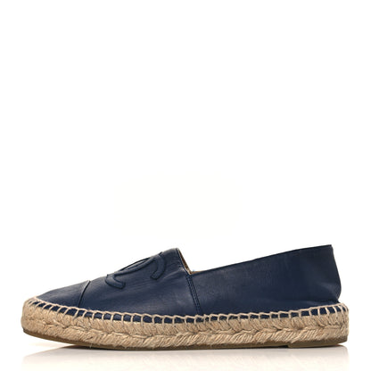 Chanel Lambskin CC Espadrilles 38 Dark Navy 1 of 11