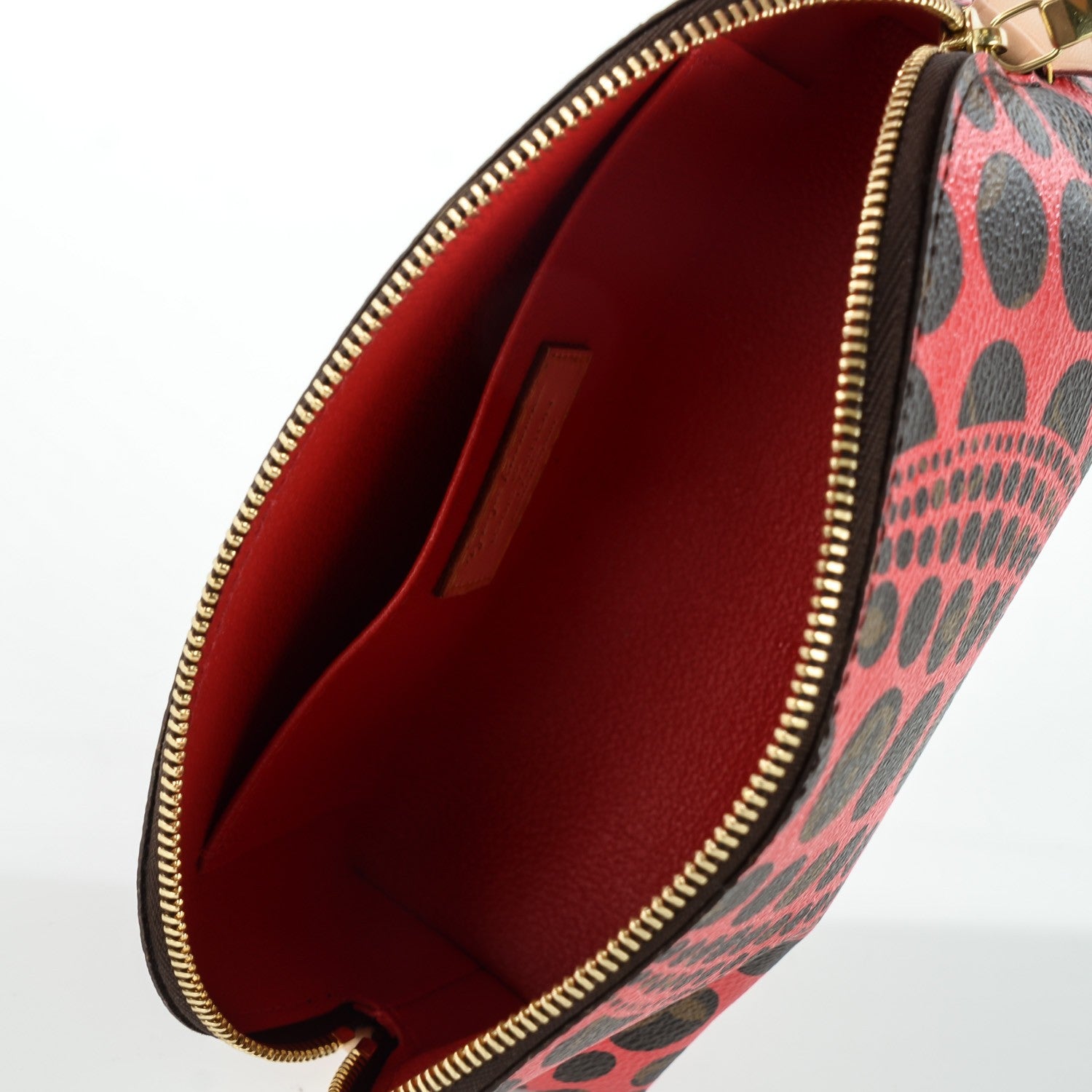 Louis Vuitton Monogram Kusama Pumpkin Dots Cosmetic Pouch Red 5 of 7