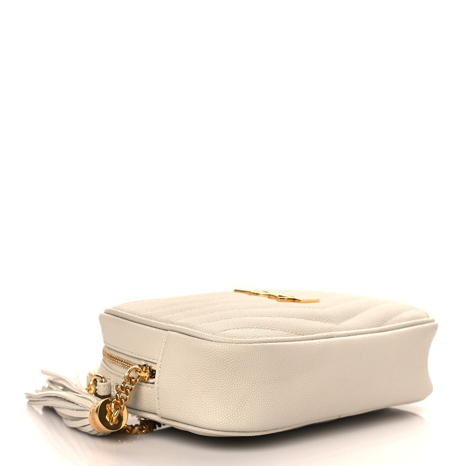 Saint Laurent Grain De Poudre Matelasse Monogram Mini Lou Camera Bag Crema Soft 4 of 9