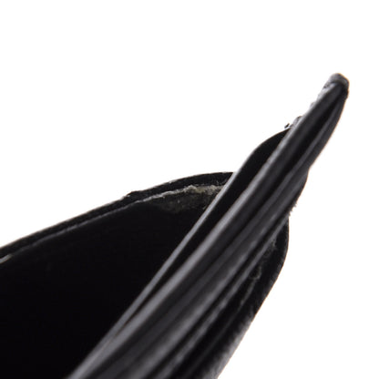 Saint Laurent Grain De Poudre Matelasse Chevron Monogram Credit Card Case Black 7 of 7