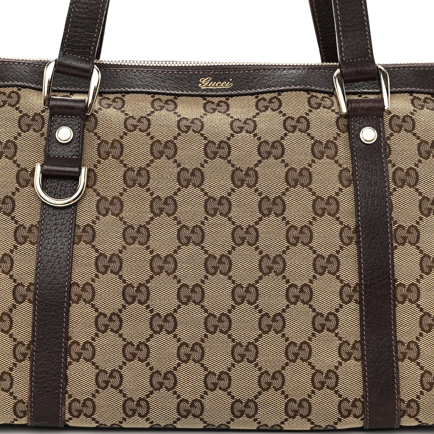 Gucci Monogram Medium Abbey Tote Dark Brown 8 of 10