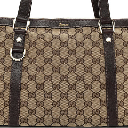Gucci Monogram Medium Abbey Tote Dark Brown 8 of 10