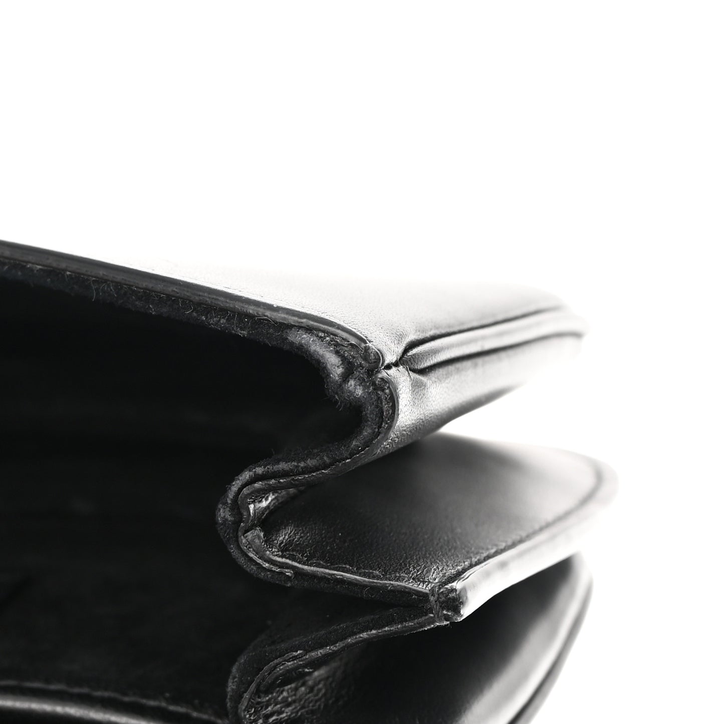 Smooth Calfskin Small Charlie Shoulder Bag Black