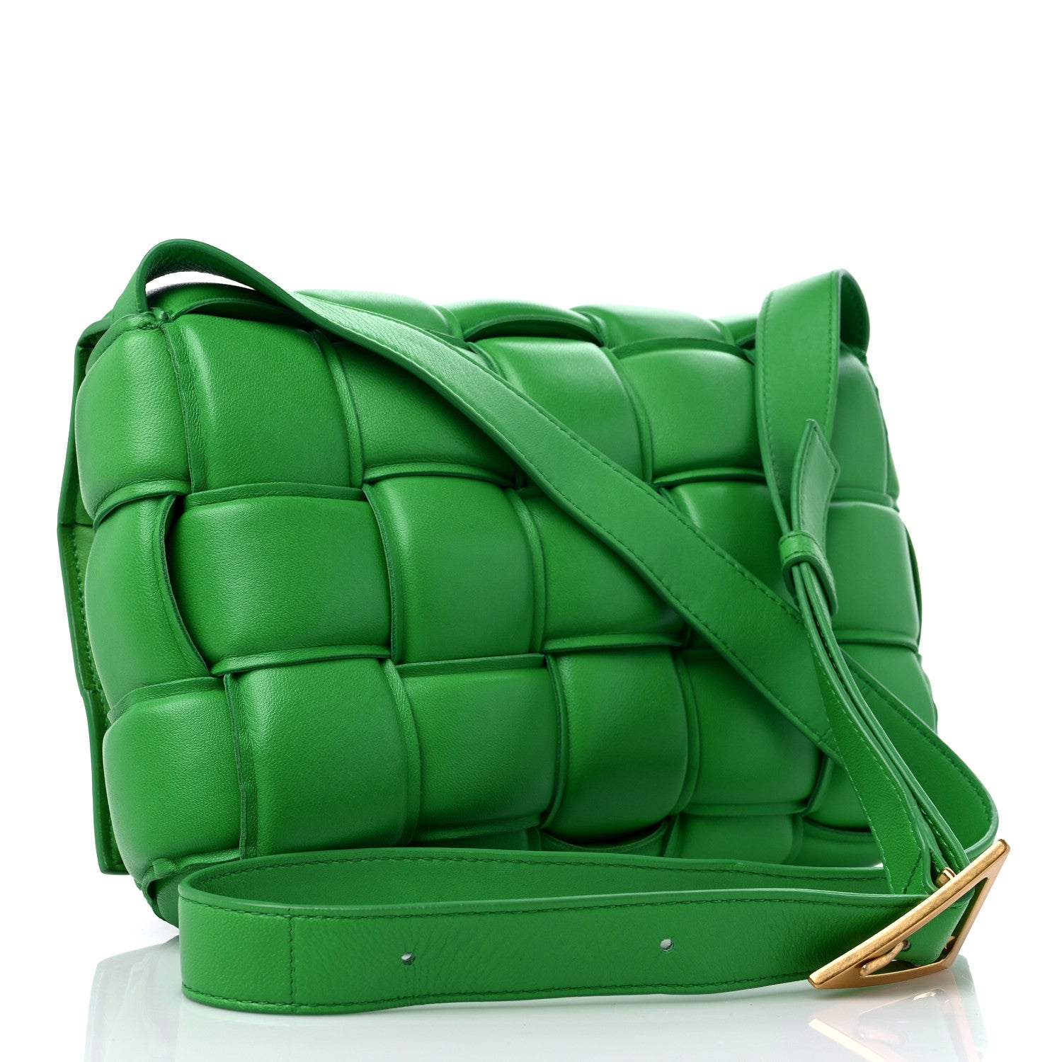 Bottega Veneta Nappa Maxi Intreccio Padded Cassette Crossbody Bag Grass 3 of 8