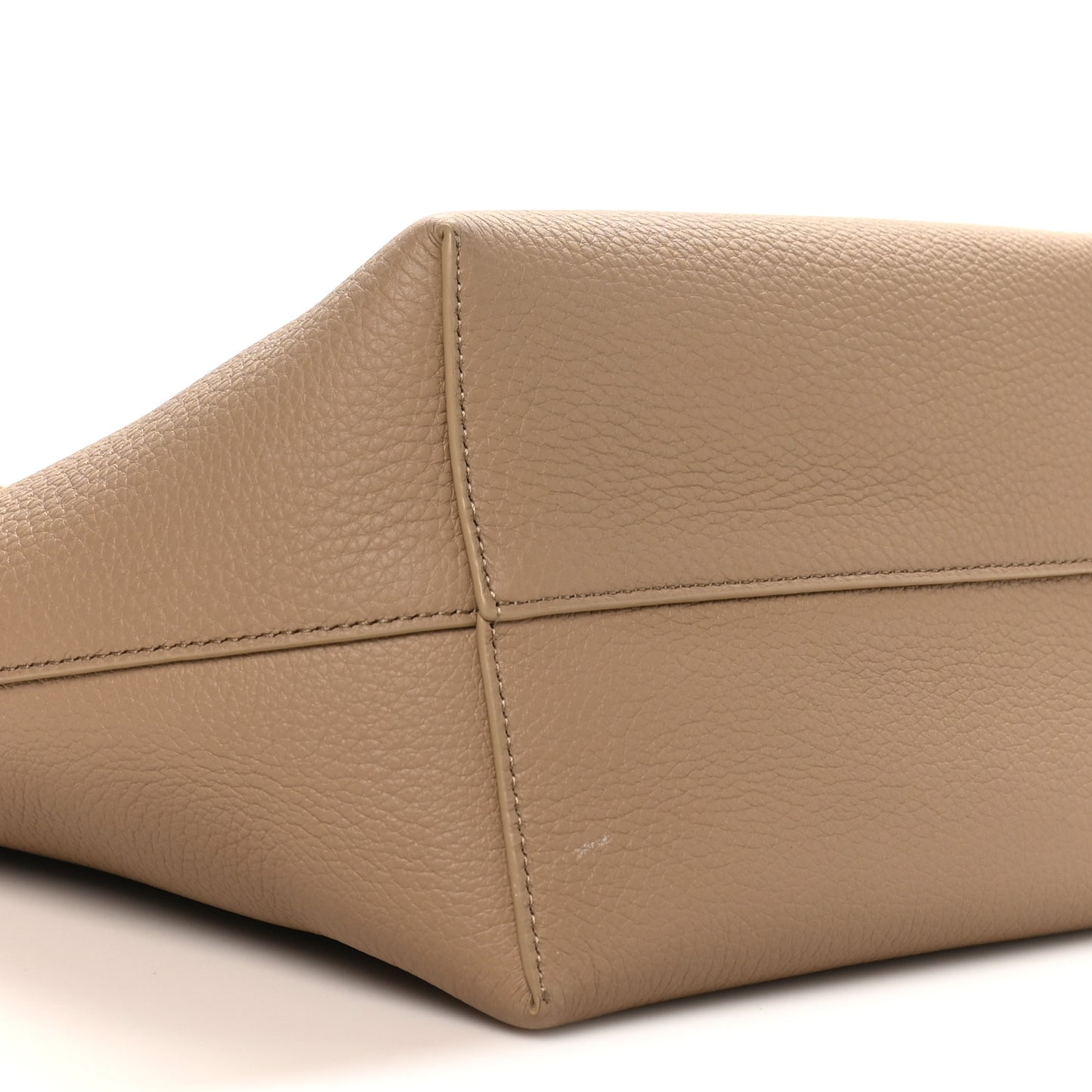 Matte Grained Calfskin Small Park Tote Taupe