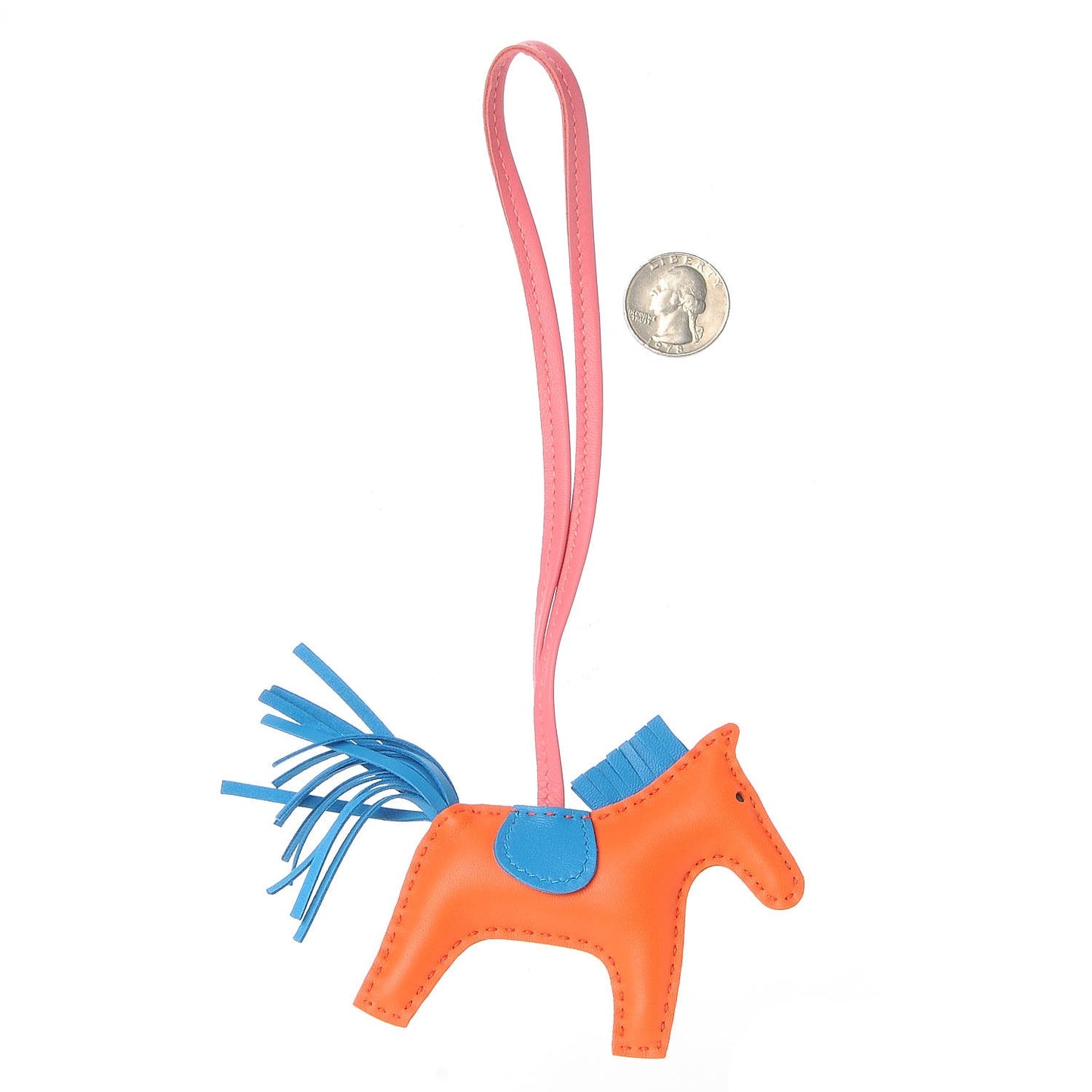 Milo Lambskin Grigri Rodeo Horse Bag Charm PM Orange Poppy Bleu Zanzibar Rose Azalee