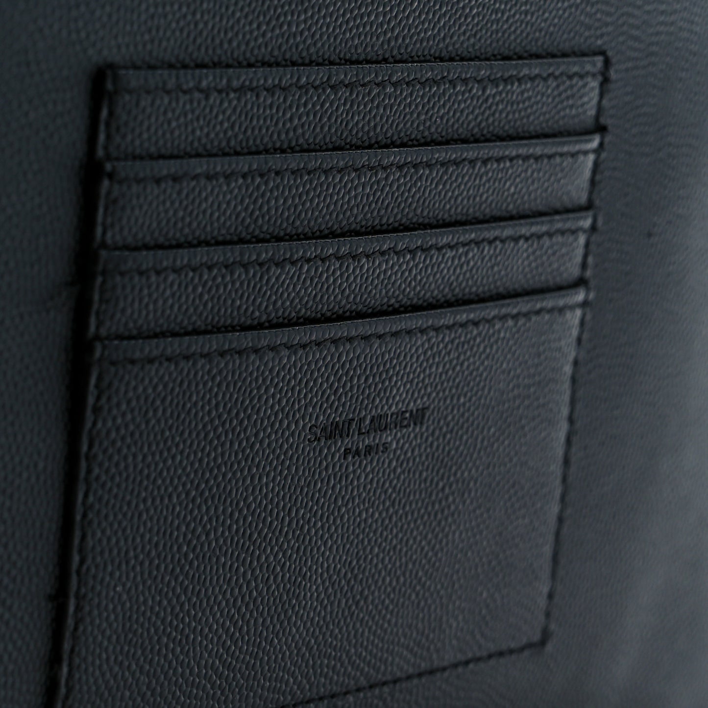 Grain De Poudre Chevron Monogram Large Bill Pouch Black