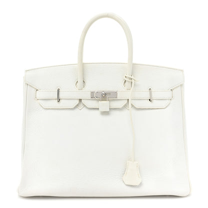 Hermes Taurillon Clemence BIRKIN 35 White 1 of 12