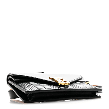 Burberry Smooth Calfskin Quilted Check TB Envelope Belt Bag Black 4 of 14