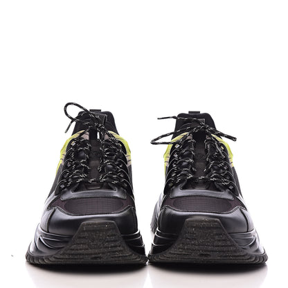 Louis Vuitton Calfskin Run Away Pulse Sneakers 8 Black Yellow 2 of 10