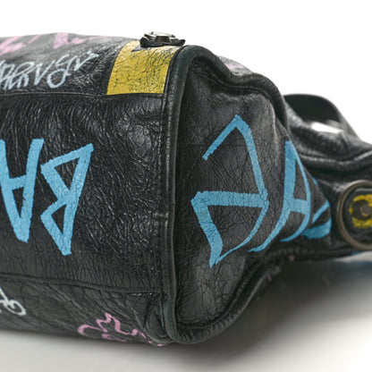 Balenciaga Agneau Graffiti All Over Classic Hardware City Black Multicolor 11 of 11