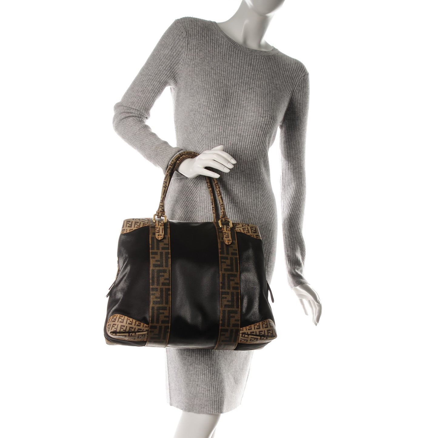 Canvas Zucca Zucchino Spalmati Large Mixed Media B Mix Tote Moro Mogano Panna