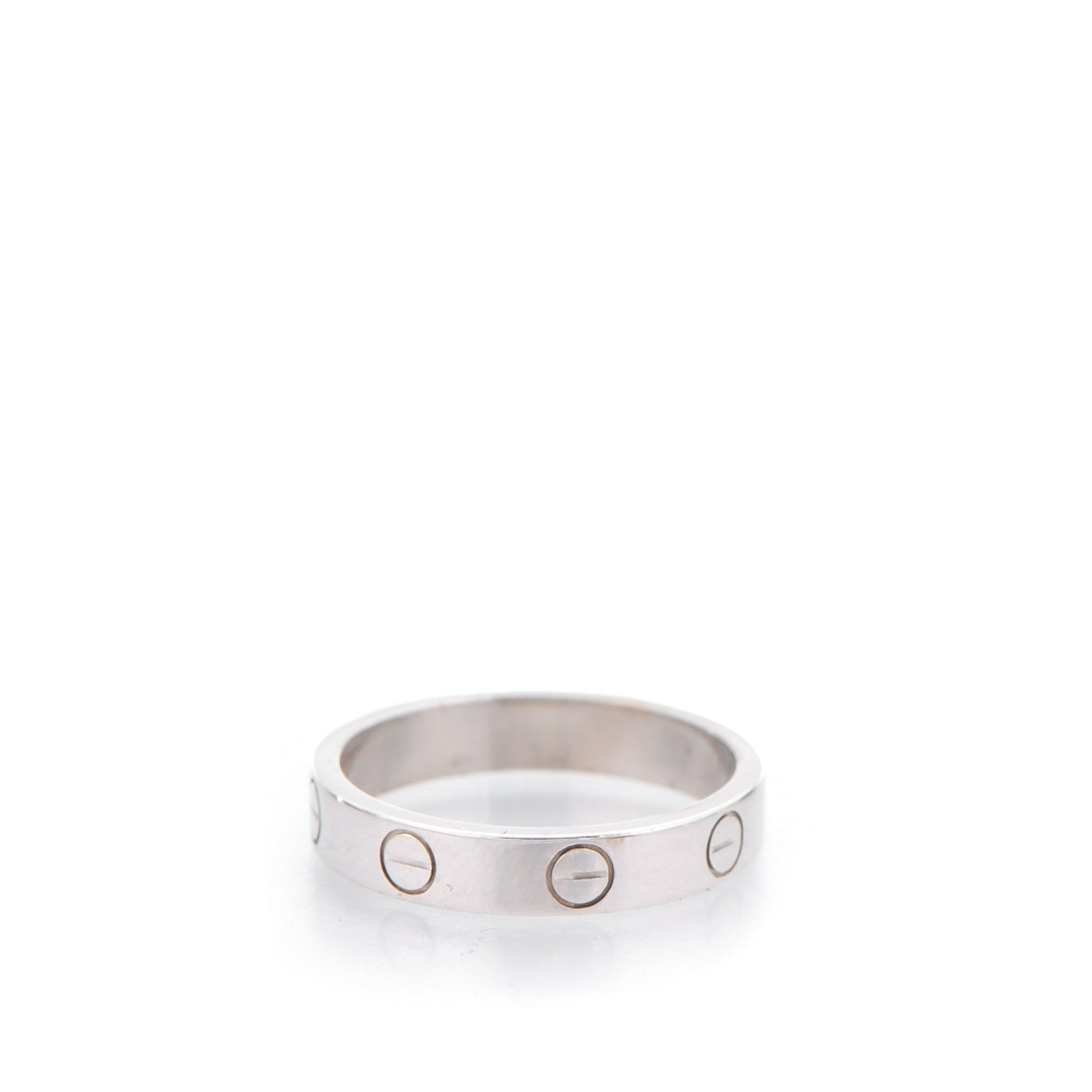 Cartier 18K White Gold 4mm LOVE Wedding Band Ring 52 6 4 of 4