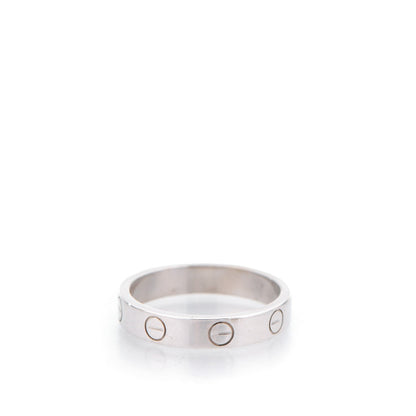 Cartier 18K White Gold 4mm LOVE Wedding Band Ring 52 6 4 of 4