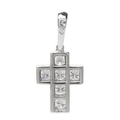 Cartier 18K White Gold Diamond .30ctw Cross Charm Pendant 3 of 6