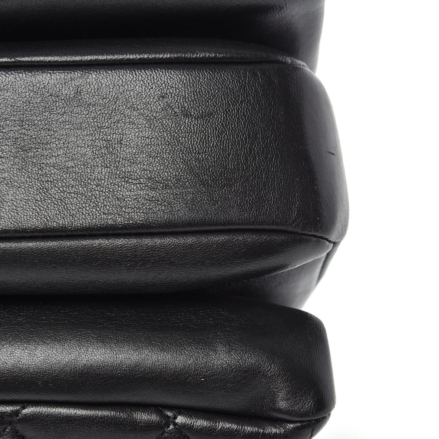 Lambskin Quilted Large Trendy CC Dual Handle Flap Bag Black