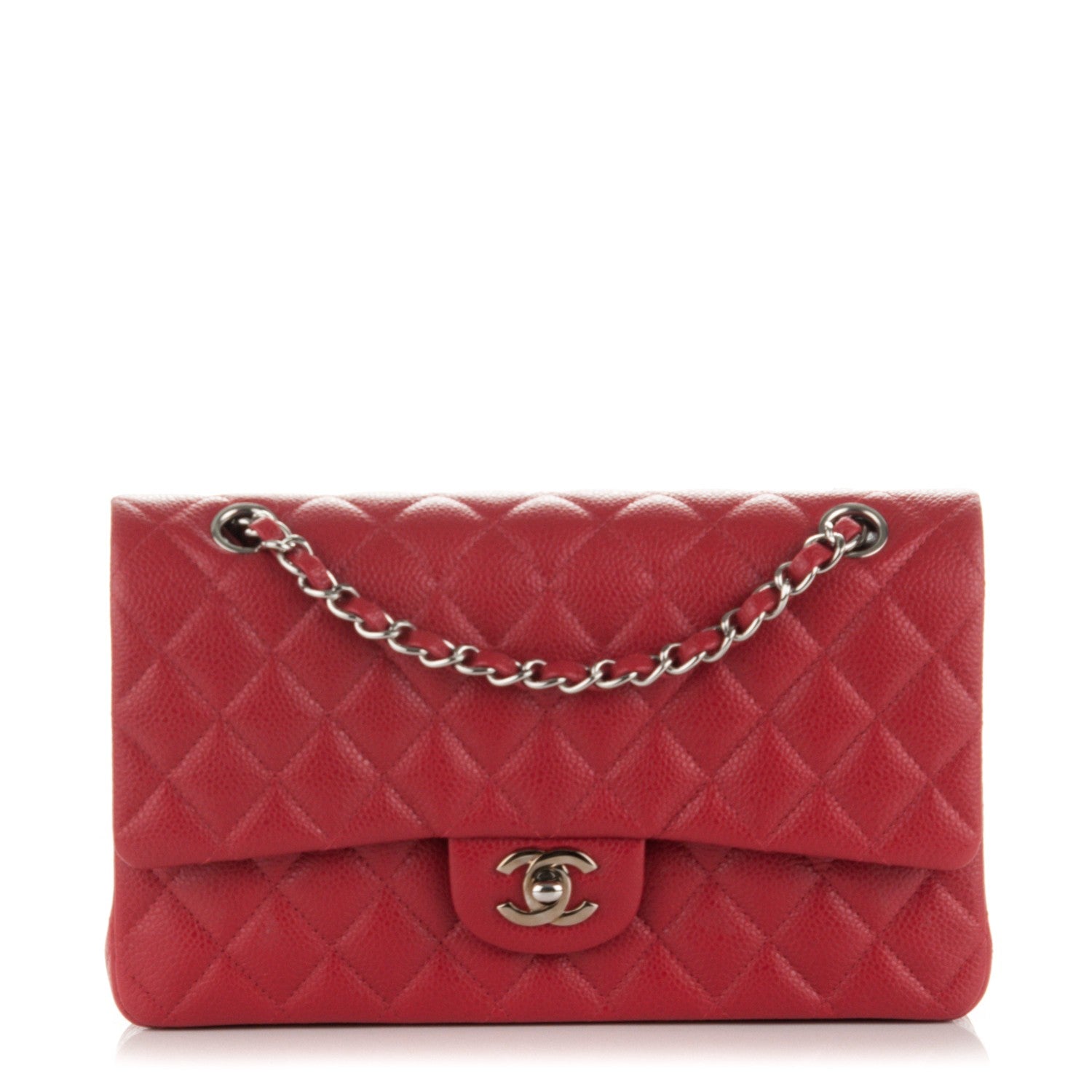 Chanel Caviar Quilted Medium Double Flap Red 1 of 8