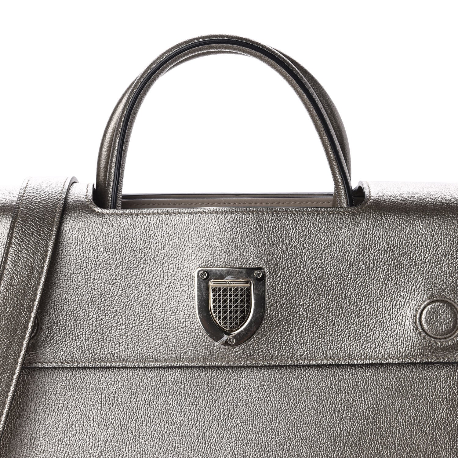 Christian Dior Metallic Grained Calfskin Medium Diorever Flap Gold 9 of 9